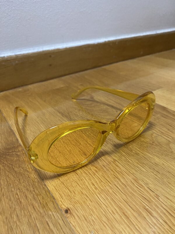 Κίτρινα Διαφανή Γυαλιά Ηλίου 70's